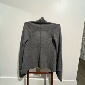 Cashmere Small Size Gray Women's Sweater Uneven Corners